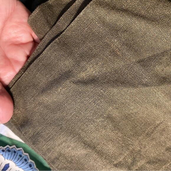 Talbots Green Chinos Relaxed Fit Lightweight 100% Irish linen size 16W - Picture 15 of 16